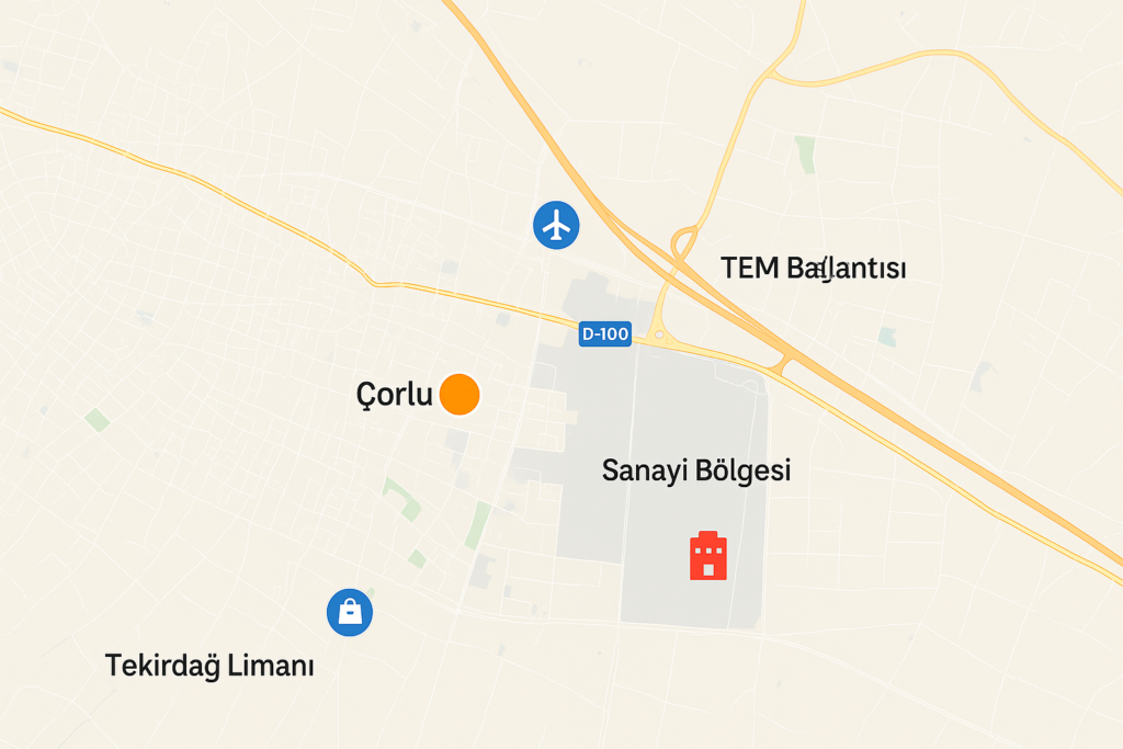corlu sanayi bölgesinde dükkan almak